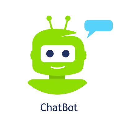 Robot mu yoksa sohbet robotu şablonu mu? Web sitesi için Chat Bot simgesi.