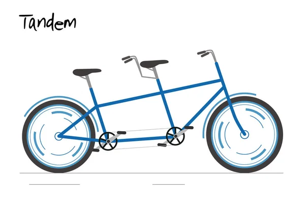 Kerékpár a városba. Vektor illusztráció modern lapos stílusban. — Stock Vector
