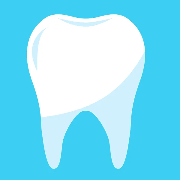 Здоровый зуб на синем фоне. чистый зуб — стоковый вектор