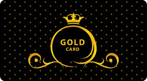Cartão de luxo. Uma carruagem dourada com uma coroa sobre um fundo preto. — Vetor de Stock