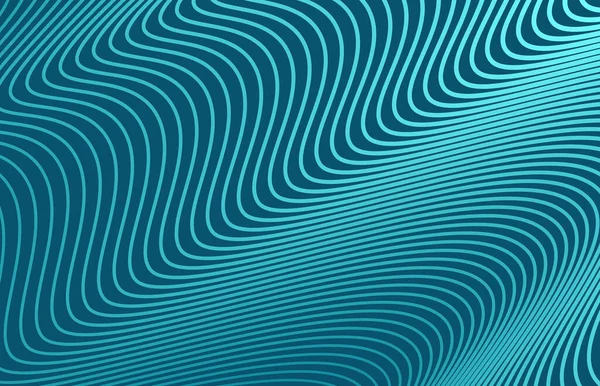 概要水平縞模様の背景。アクアを背景にした超細い抽象波線 — ストックベクタ