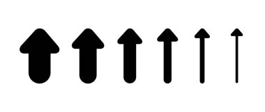 Okları ve yönleri işaretleyin. İnceden kalınlığa farklılık.