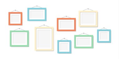Duvarda asılı resimler veya resimler için renk çerçevelerini ayarla.