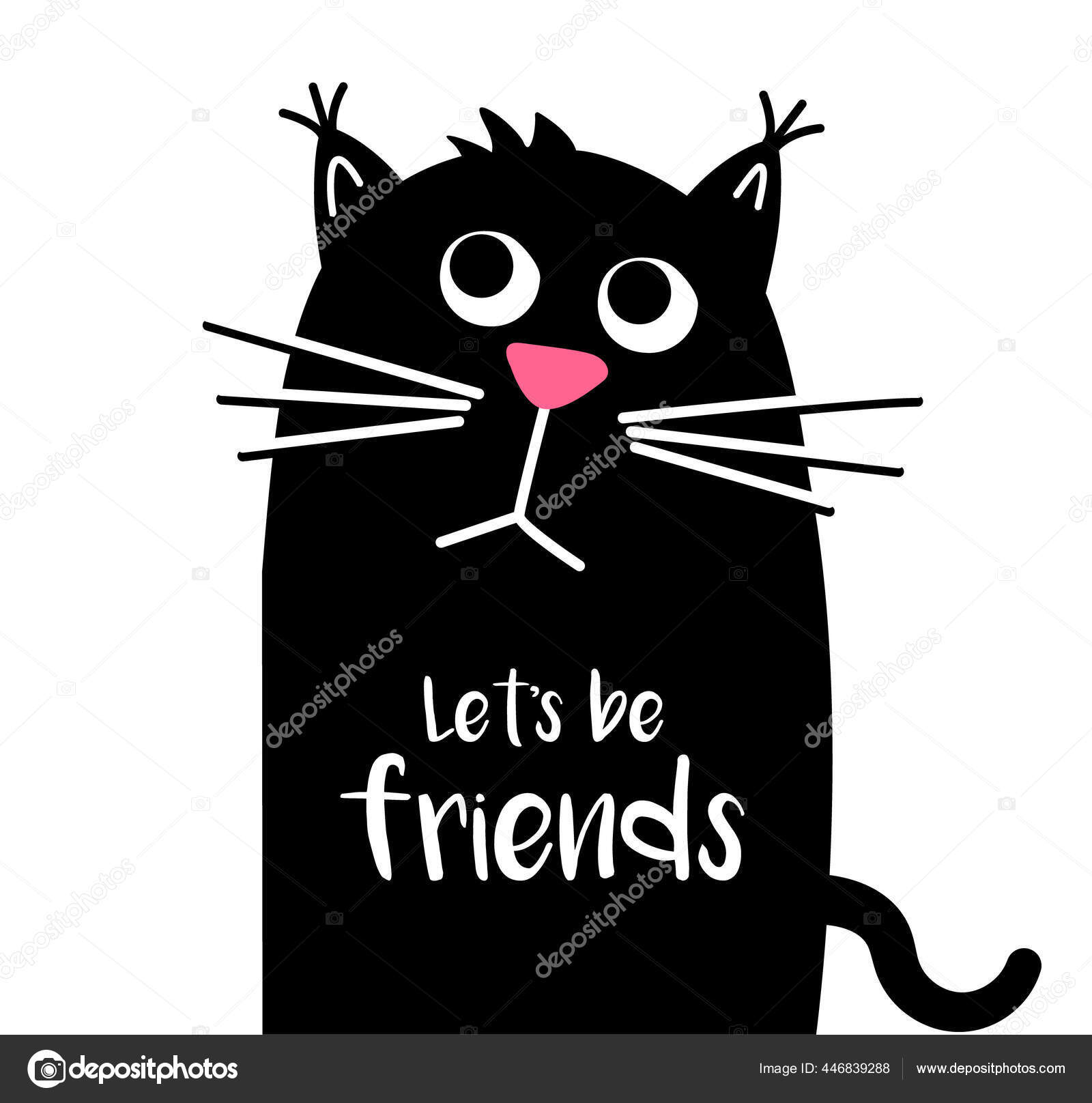 悲しいかわいい猫とテキスト 友達になりましょう 面白いかわいい動物黒猫 ストックベクター C Kornetka 悲しいかわいい猫とテキスト 友達になりましょう 面白いかわいい動物黒猫 ストックベクター C Kornetka