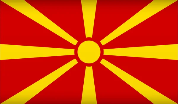 Векторський прапор Македонії. Колір ізольований — стоковий вектор