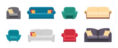 Evin içi için farklı kanepe ve koltuk ayır.