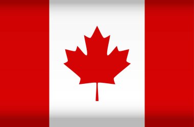 Kanada 'nın vektör bayrağı. Renk simgesi izole edildi
