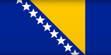 Bosna-Hersek 'in vekil bayrağı. Renk simgesi izole edildi