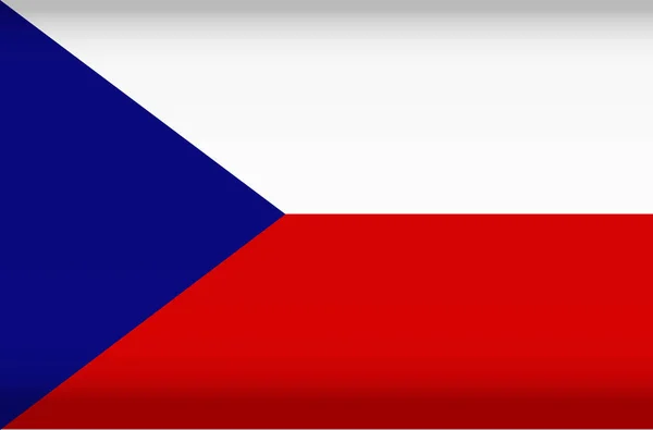 Bandiera vettoriale della Cechia. Simbolo colore isolato — Vettoriale Stock