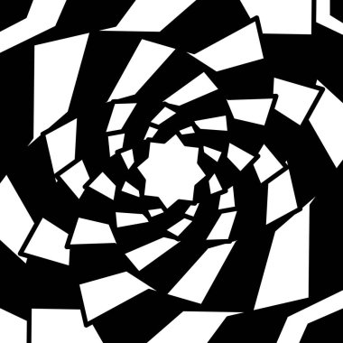 Döngü içinde dönen yıldızı grafiksel olarak şekillendirir. Hareket illüzyonu yaratan siyah ve beyaz şekiller