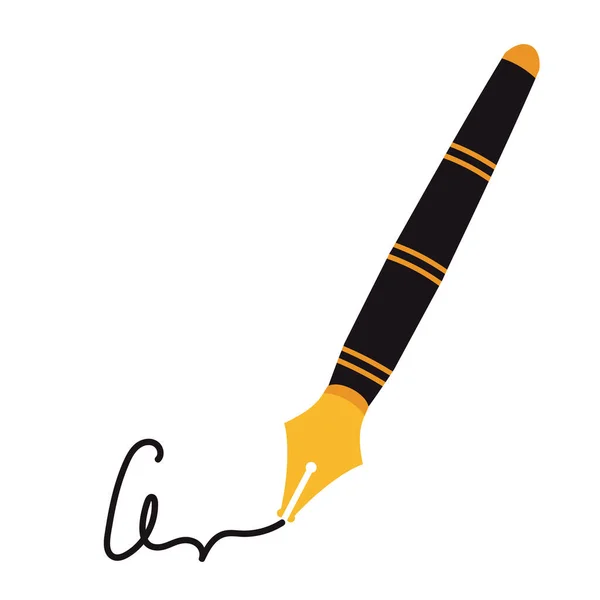 Set Persoonlijke handtekening geschreven met een vulpen. — Stockvector