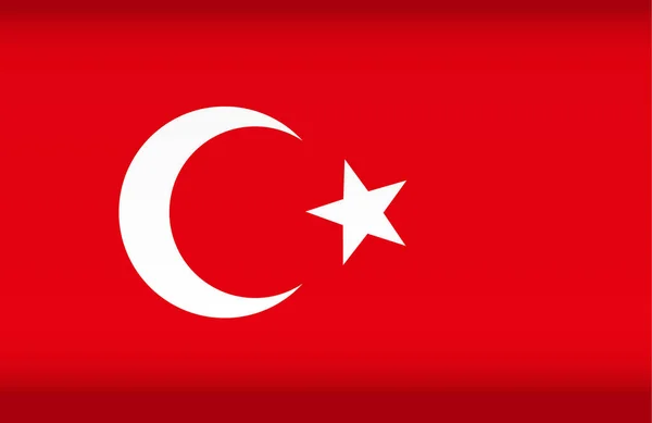 Bandera vectorial de Turquía. Símbolo de color aislado — Vector de stock