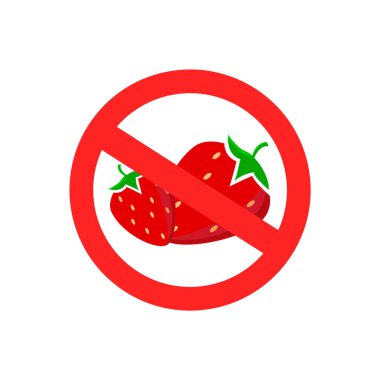 Çilek olmasın. Kırmızı dur işareti meyve çileği.