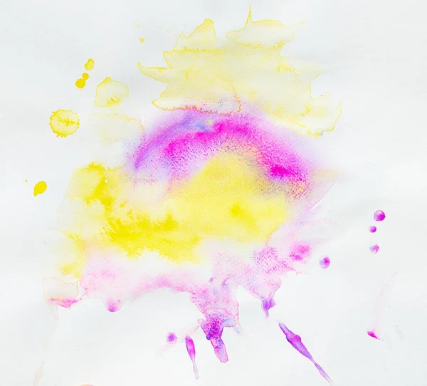 Abstract Levendige Roze Gele Aquarel Achtergrond Design Element Met Papieren — Stockfoto