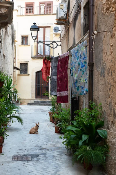 Straße Von Syrakus Sizilien Reiseziel Tourismus Einzigartiger Sizilianischer Geschmack — Stockfoto