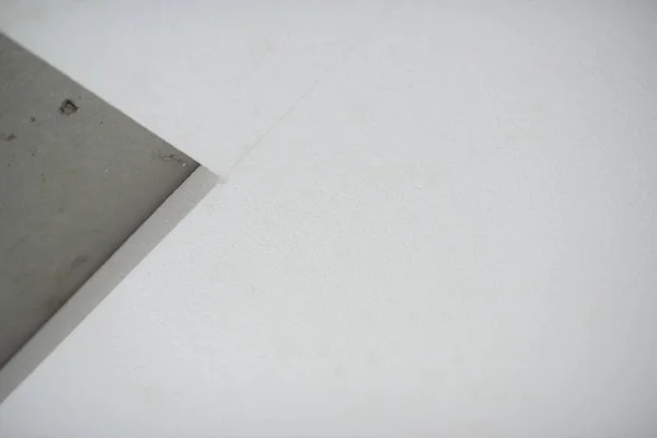 Polipiana Przyklejona Betonowego Sufitu Celu Izolacji Domu Styropian Montaż Żaglowy — Zdjęcie stockowe