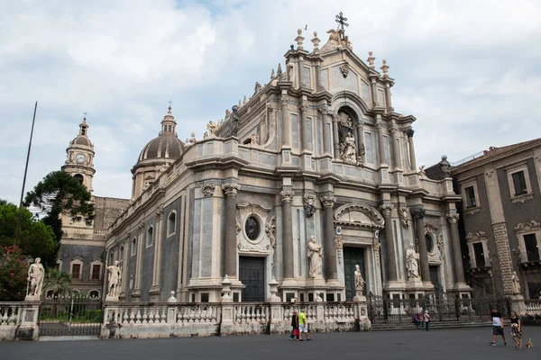 Katedrála Centru Města Catania Sicílie Itálie — Stock fotografie