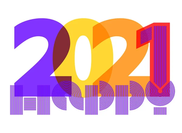 Концептуальный Логотип Счастливого Успешного 2021 Нового Года Новогодние Листовки Календари — стоковый вектор