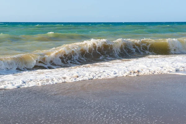 Beach Sicily Italy Mediterranean Sea Coast Waves — Stock Photo, Image