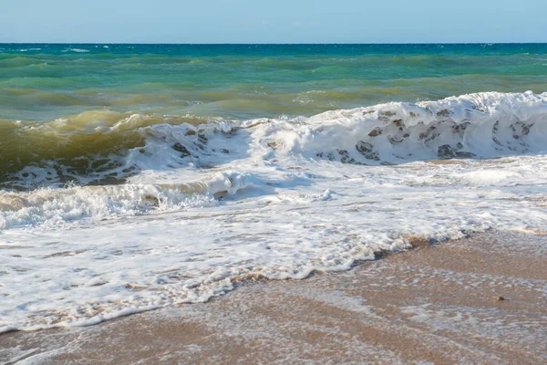 Praia Sicília Itália Costa Mar Mediterrâneo Ondas — Fotografia de Stock