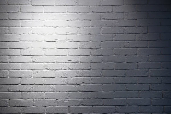 浅色阴影背景的现代白砖墙质感 — 图库照片