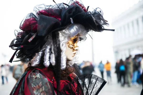 Carnaval Colorido Belas Máscaras Festival Tradicional Veneza Itália — Fotografia de Stock