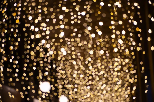 Piękny Wystrój Światłami Ulicach Wenecji Wigilię Rozmyte Wakacje Noc Abstrakcyjne — Zdjęcie stockowe