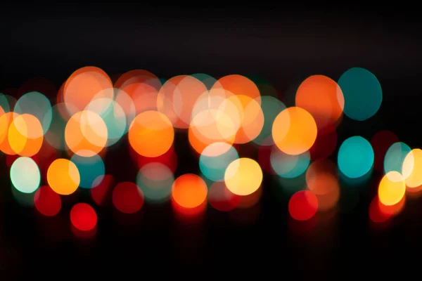 Piękny Wystrój Lampkami Świątecznymi Rozmyte Wakacje Noc Abstrakcyjne Tło — Zdjęcie stockowe