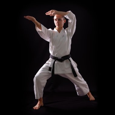Karate girl clipart