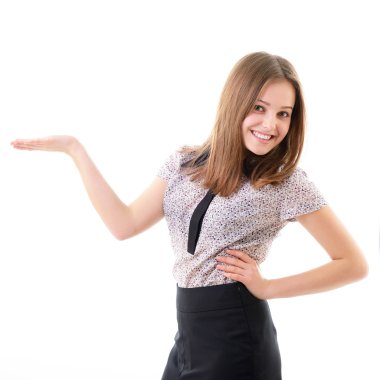 kadın el ile gösterilen