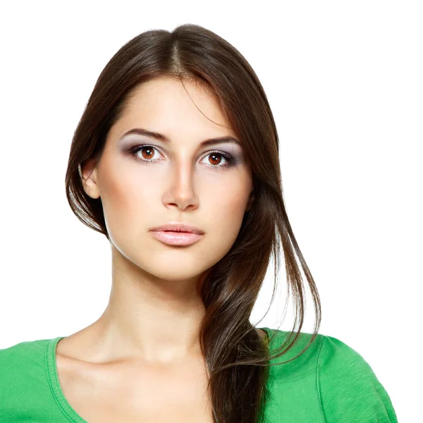 Mujer en camiseta verde —  Fotos de Stock