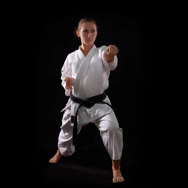 Karate girl — Stock Photo, Image