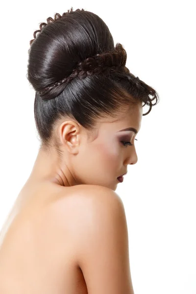 Ázsiai lány tökéletes frizura — Stock Fotó