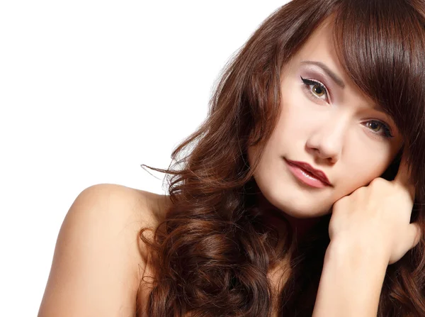 Retrato de niña con cabello largo — Foto de Stock