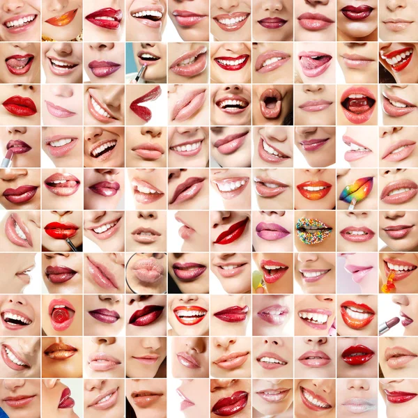 Lábios de menina perfeita . — Fotografia de Stock