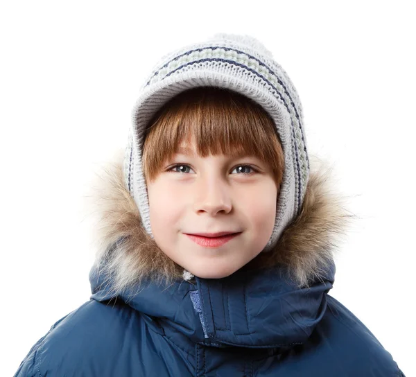 Carino inverno Natale ragazzo — Foto Stock