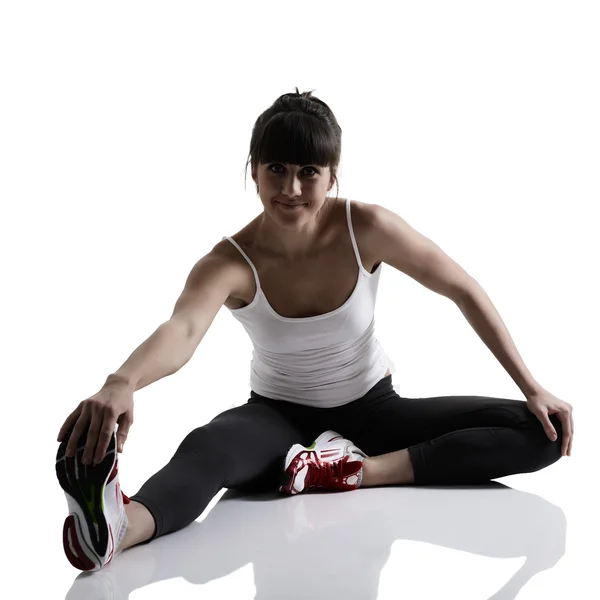 Girl doing yoga — Stock Photo, Image