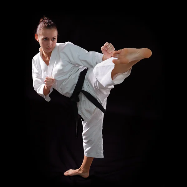 Karate girl — Stock Photo, Image