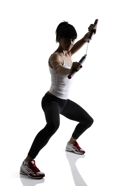 Karate girl — Stock Photo, Image