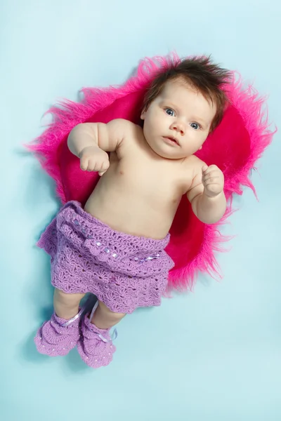 Söt spädbarn baby girl — Stockfoto