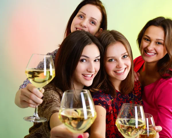 Friends touching glasses — Stock Photo, Image