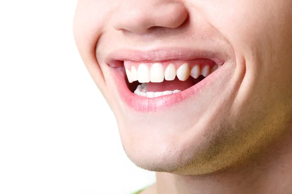 Muž s velkým zdravé bílé zuby — Stock fotografie