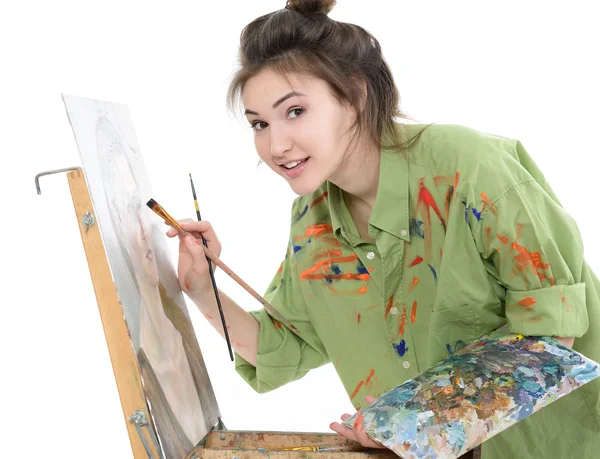 Girl painter — Stock Photo, Image