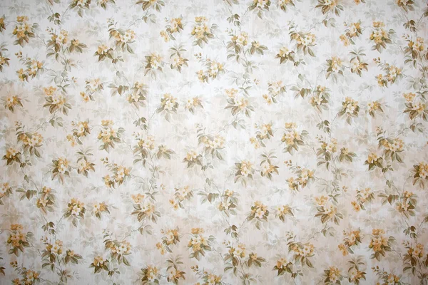 Vintage behang met florale achtergrond — Stockfoto