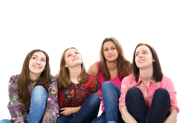 Girls  looking up — Stock Photo, Image