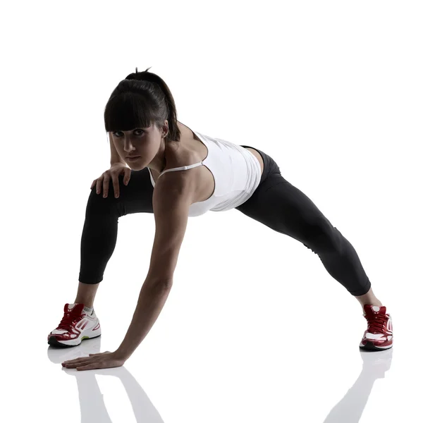 Girl doing yoga — Stock Photo, Image