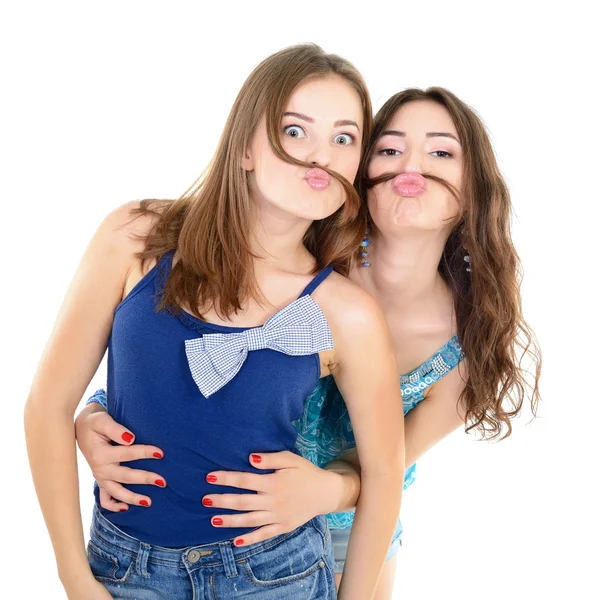 Due ragazze divertenti — Foto Stock