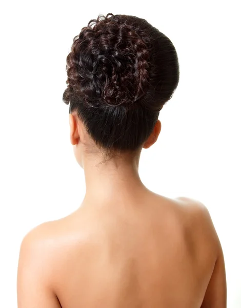 Vista posterior de la mujer con peinado —  Fotos de Stock