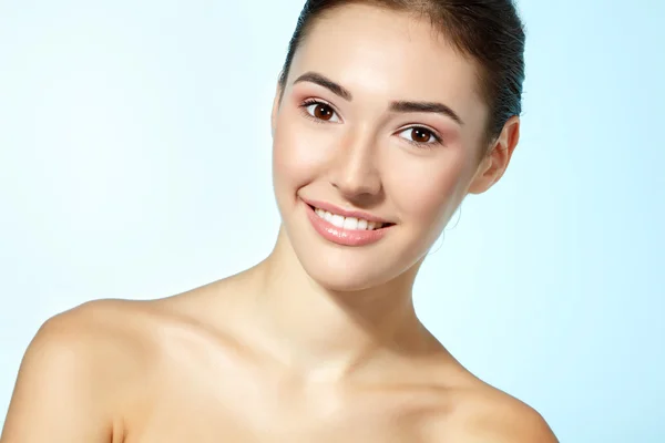 Beauty female face happy smiling Stock Picture