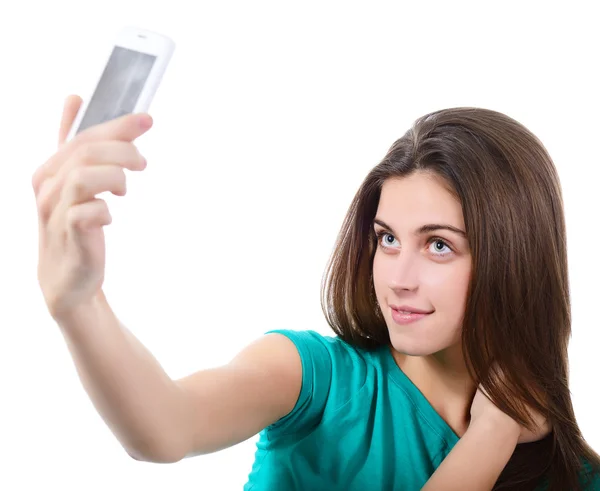 Girl taking pictures of herself Royalty Free Stock Images